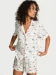 Фланелева піжама (сорочка + шорти) Victoria's Secret Flannel Short Pajama Set XS Білий (27138574) - изображение 1