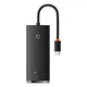 USB-хаб Baseus Lite Series 4-Port Type-C HUB Adapter Type-C to 4xUSB 3.0 25см Black (WKQX030301) - изображение 1