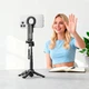 Монопод HOCO Magic mini live broadcast stand (pull clip+magnetic focusing version) K27 Pro |BT5.2, 4.5-7"| Black - изображение 8