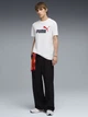 Футболка хлопковая длинная мужская Puma Essentials Graphics 68470892 XL White-Red (4069161741975) - изображение 3