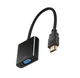 Кабель-переходник HDMI – VGA для передачи видео и аудио сигнала / Активное питание, 1080р / Черный - изображение 1