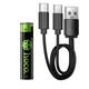Аккумуляторная батарейка HOCO JA4 AAA 1.5V 320mAh с портом USB-C для зарядки 2шт/уп (24404) - изображение 5