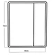 Зеркальный шкафчик Mixxus Premium Olivary CM01-60x70x13 с LED Touch, димером, регулятором яркости (MI8294) - изображение 2