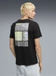 Футболка хлопковая длинная мужская Puma Graphics 69178001 XL Black с принтом (4069161656910) - изображение 2