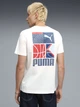 Футболка хлопковая длинная мужская Puma Graphics 69178002 L White с принтом (4069161681004) - изображение 2