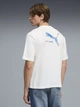 Футболка хлопковая длинная мужская Puma Graphics 69178302 M White с принтом (4069161673634) - изображение 2