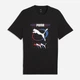 Футболка хлопковая длинная мужская Puma Graphics 69178601 S Black с принтом (4069161648977) - изображение 4