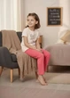 Детская пижама для девочки Baykar с бантами хлопок р 5 110-116 см 5-6 лет молочный с красным 9328-209 - изображение 2
