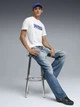 Футболка хлопковая длинная мужская Puma Essentials Graphics 69202602 2XL White (4069161671364) - изображение 3