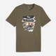 Футболка хлопковая длинная мужская Puma Graphics 69301081 S Loden Green с принтом (4069161735899) - изображение 4