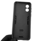 Чехол для телефона Motorola Moto E13 (PAXT0034) бронированный с магнитным кольцом-держателем подставкой чёрный - изображение 6