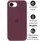 Чохол Silicone Premium case MagSafe з захистом камери та дисплея для iPhone 16e та iPhone 17e Full Protective bordo 2242 - изображение 1