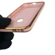 Чехол для Xiaomi Redmi Note 7 глянцевый с защитой камеры с золотой окантовкой пудровый - изображение 5