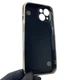 Чохол для телефона Apple iPhone 13 жіночій із ремінцем на подарунок з прикрасами та золотою окантовкою чорний - зображення 3