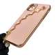 Чохол для телефона Apple iPhone 11 жіночій із ремінцем на подарунок з прикрасами та золотою окантовкою пудровий - зображення 5
