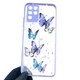 Чохол для ZTE Blade V30 Vita жіночий дитячий з блискітками з метеликами бузковий - зображення 2