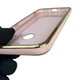Чохол для Tecno Camon 15 Air глянцевий із захистом камери із золотою окантовкою з кільцем-підставкою пудровий - зображення 5
