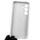 Чехол для Samsung Galaxy S25 (SM-S931B) силиконовый с микрофиброй нескользящий белый - изображение 5