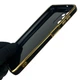 Чохол для Samsung Galaxy M13 4G (SM-M135) глянцевий із захистом камери із золотою окантовкою та кільцем MagSafe чорний - зображення 3