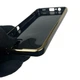 Чехол для Samsung Galaxy A12 (SM-A127F) глянцевый с защитой камеры с золотой окантовкой черный - изображение 5