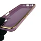 Чохол для OPPO A76 глянцевий із захистом камери із золотою окантовкою з кільцем MagSafe бузковий - зображення 6