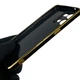 Чохол для Oppo Reno 7 4G глянцевий із захистом камери із золотою окантовкою з кільцем-підставкою чорний - зображення 5