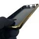 Чохол для Oppo Reno 7 4G глянцевий із захистом камери із золотою окантовкою з кільцем-підставкою чорний - зображення 3