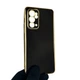 Чехол для OnePlus 9RT глянцевый с защитой камеры с золотой окантовкой черный - изображение 1
