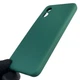 Чехол для Motorola Moto E13 (PAXT0034) силиконовый с микрофиброй нескользящий зеленый - изображение 3