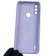 Чехол для Motorola Moto E7 Power силиконовый с микрофиброй нескользящий сиреневый - изображение 5