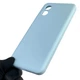 Чехол для Motorola Moto E13 (PAXT0034) силиконовый с микрофиброй нескользящий голубой - изображение 3
