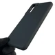 Чехол для Samsung Galaxy S21 5G (SM-G991U) силиконовый с микрофиброй нескользящий черный - изображение 5