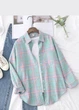 Рубашка женская Oversize в клетку G&N Мятная с розовым 14920 L (48) - изображение 3