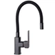 Смеситель для кухни Domino Malibu с гибким изливом, черный/графитовый (DMM-203LR-GP-BLACK) - изображение 2