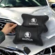 Автомобильные подушки с эластичной стропой и брелоком Skoda из кожи - изображение 10