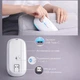 Бездротова миша Bluetooth та 2,4 ГГц, двохрежимна, перезаряджувана, безшумна, з RGB біла - зображення 4