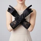 Жіночі рукавички з бантиками Honey Fashion Accessories XS/S/М чорний (7-84) - зображення 10