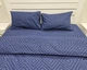 Постельное белье LARA бязь d11297e Ромб Dark Blue евро - изображение 7
