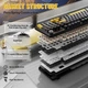 Механічна бездротова клавіатура Attack SHARK X98 PRO з дисплеєм 2.4G/Bluetooth/Кабель, HOT SWAP, RGB, Win/Mac OS, ENG+UA, Black-orange - зображення 8