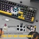 Механічна бездротова клавіатура Attack SHARK X98 PRO з дисплеєм 2.4G/Bluetooth/Кабель, HOT SWAP, RGB, Win/Mac OS, ENG+UA, Black-orange - зображення 9