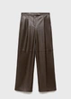 Брюки женские с эффектом кожи MANGO 17085976 Коричневый 38 KL0930 - изображение 4