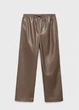 Брюки женские с эффектом кожи MANGO 17075954 Коричневый M KL0913 - изображение 5