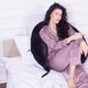 Подушка MirSon для беременных и кормления №8305 Velvet Line 28-0007 Black Велюр 30х170х20 см (2200006200307) MirSon 2200006200307 879113 - изображение 6