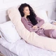 Подушка MirSon для беременных и отдыха Velvet Line №8019 U-образная Cream (2200006178514) MirSon 2200006178514 879603 - изображение 6
