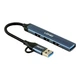 USB Hub DS-64U (підключення USB-A або Type-C на USB-3.0 - 1 шт + USB-2.0 - 3 шт) (виробник LDNIO) - изображение 2