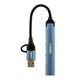 USB Hub DS-64U (підключення USB-A або Type-C на USB-3.0 - 1 шт + USB-2.0 - 3 шт) (виробник LDNIO) - изображение 3