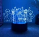 Акриловый 3D светильник ночник Аниме Д. Луффи Соломенная шляпа One Piece Большой куш 5 видов 7 цветов - изображение 2