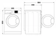 Стиральная машина Whirlpool WRBSS 6239 W UA, фронтальная, узкая, 6 кг, 1200, класс С/A/B, 42,5 см, 16 программ, дисплей, инвертор, белый с черным люком - изображение 4