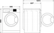 Стиральная машина Whirlpool серии FreshCare+ FFB 8248 BV UA, фронтальная, полноразмерная, 8 кг, 1200, класс С/A/B, 63 см, 14 программ, пар, дисплей, инвертор, белый с черным люком - изображение 4