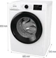 Стиральная машина Gorenje серии G400 WPNEI 94A1S WIFI/UA, фронтальная, полноразмерная, 9 кг, 1400, класс С/A/B, 54,5 см, 15 программ, дисплей, инвертор, WiFi, белый с черным люком - изображение 12